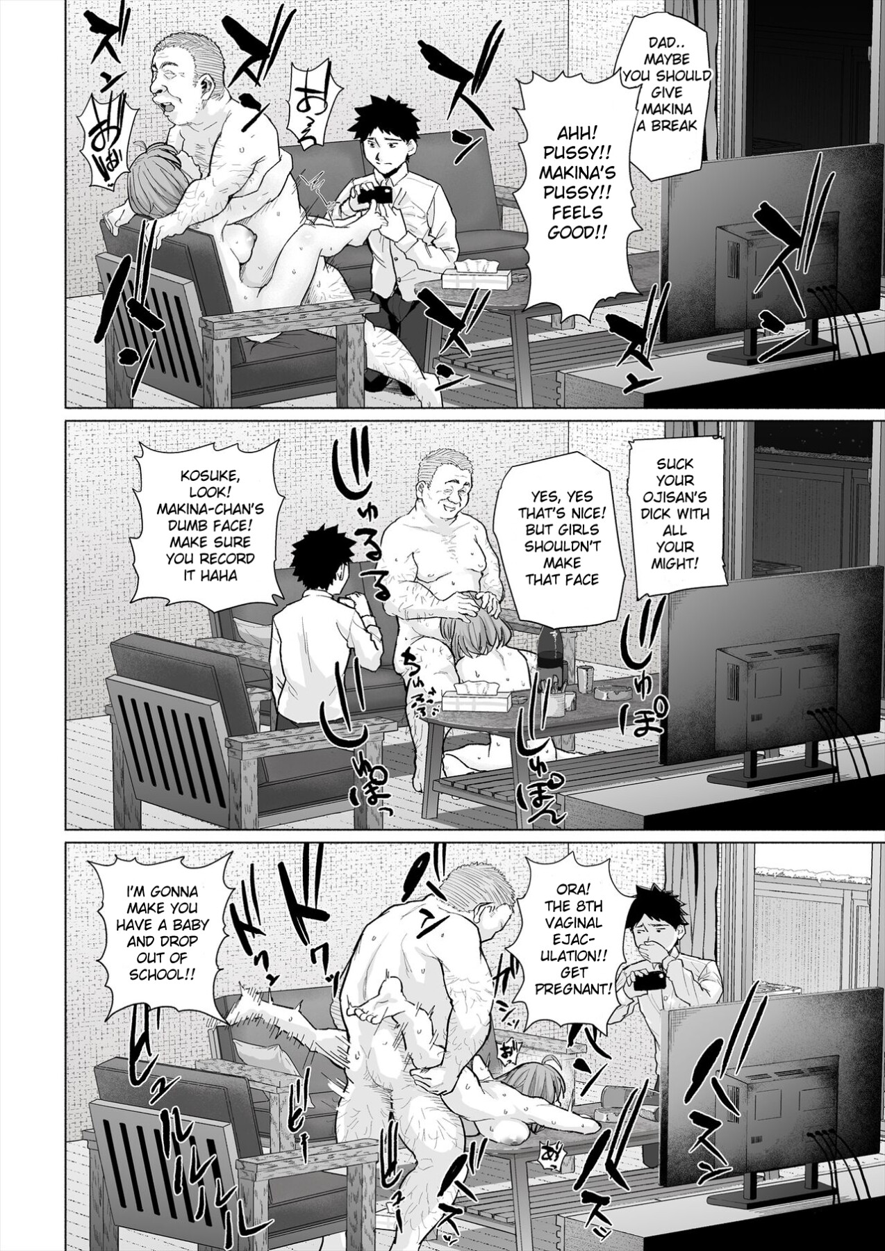 Hentai Manga Comic-Christmas filming hypnosis sex between my childhood friend and father-Read-31